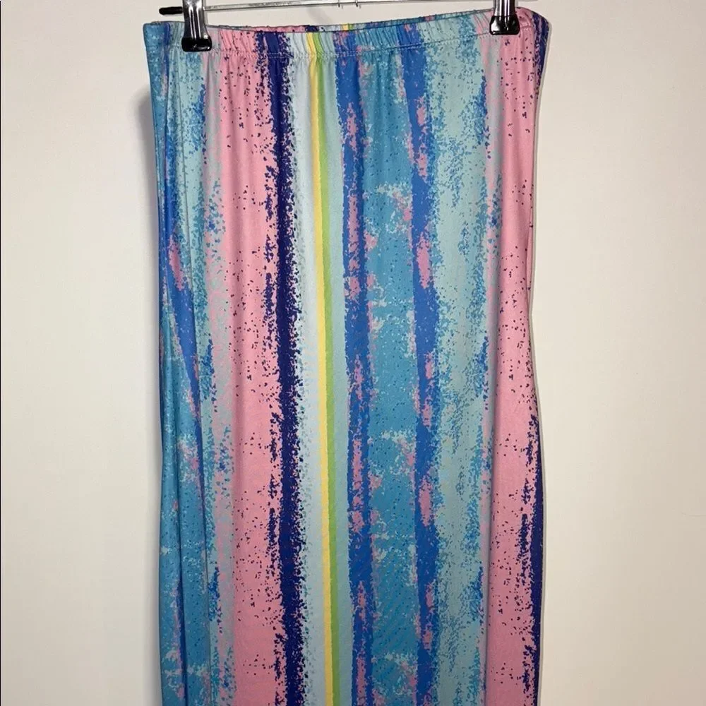 Colorful Striped Maxi Skirt